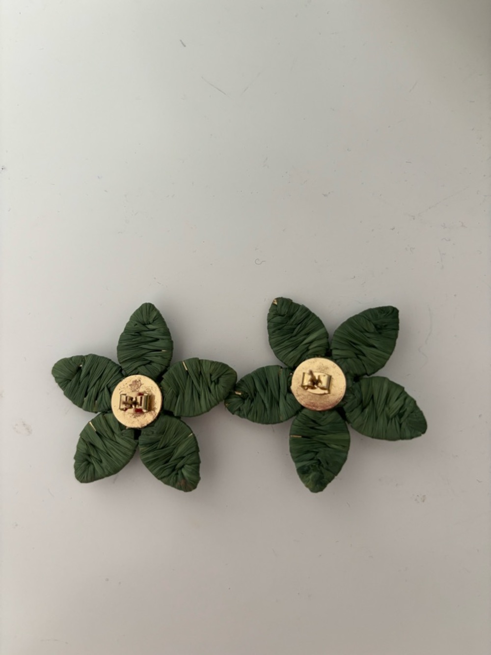 Mango Green Raffia Earrings - Picture 3 of 3